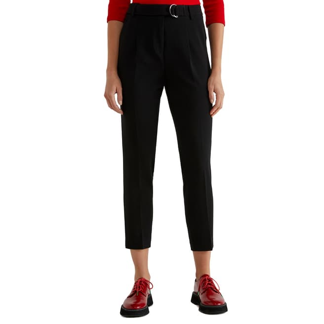United Colors of Benetton Black Cropped Stretch Trousers