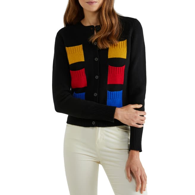 United Colors of Benetton Crew Neck Wool Blend Cardigan 