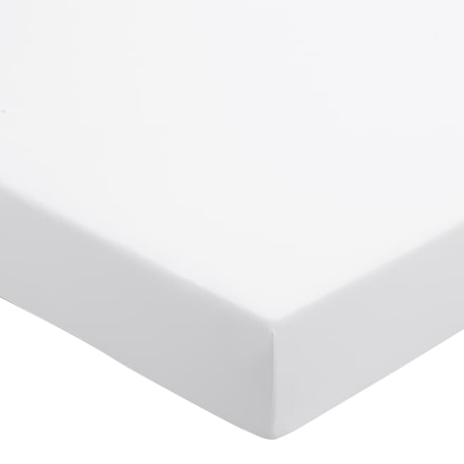 Sanderson Options 220TC Super King Fitted Sheet, White