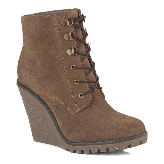 Ravel Tan Suede Trinity Ankle Boots