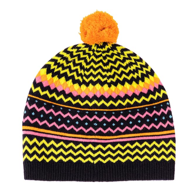 Chinti and Parker Navy Pop Fair Isle Hat