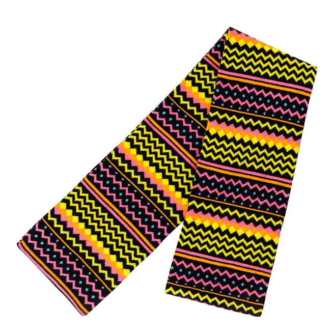 Chinti and Parker Navy Pop Fair Isle Scarf