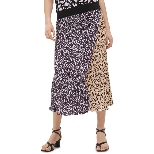 Chinti and Parker Multi Gabriel Floral Wrap Skirt