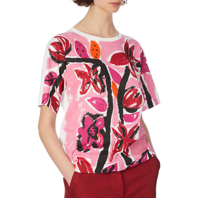 Marni Pink Flower Print T-Shirt