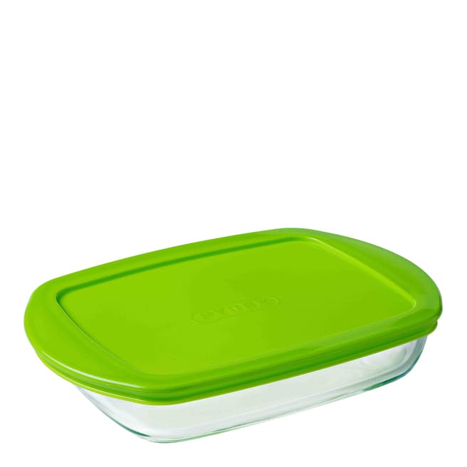 Pyrex Set of 6 Shallow Rectangle Dish with Lid, 800ml