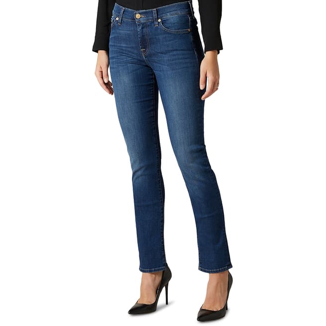 7 For All Mankind Blue Denim Roxanne Stretch Jeans