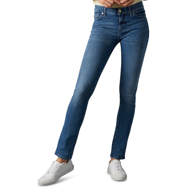 7 For All Mankind Blue Roxanne Stretch Jeans