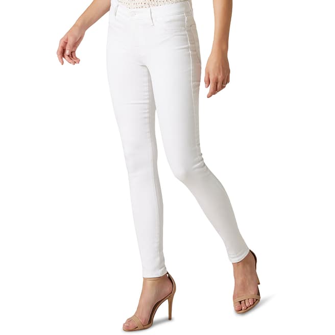 7 For All Mankind White Skinny Slim Illusion Stretch Jeans