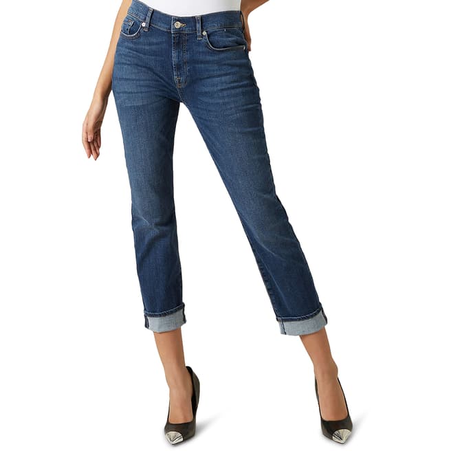 7 For All Mankind Indigo Illusion Relaxed Skinny Jeans