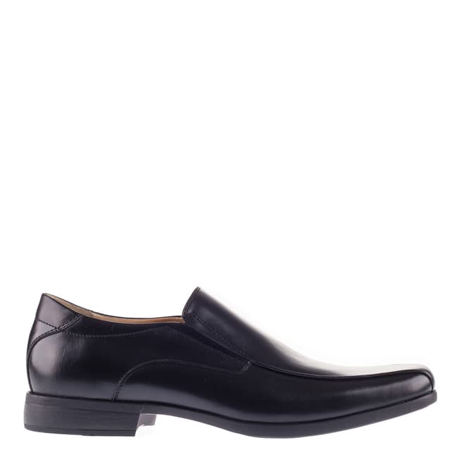Steptronic Black Welling Leather Loafer Shoes