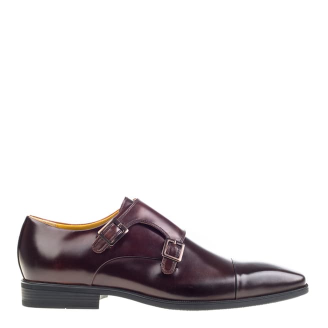Steptronic Brown Hampstead Leather Monk Shoes