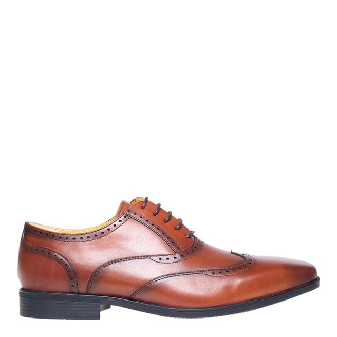 Steptronic Cognac Hastings Leather Brogue Oxford Shoes