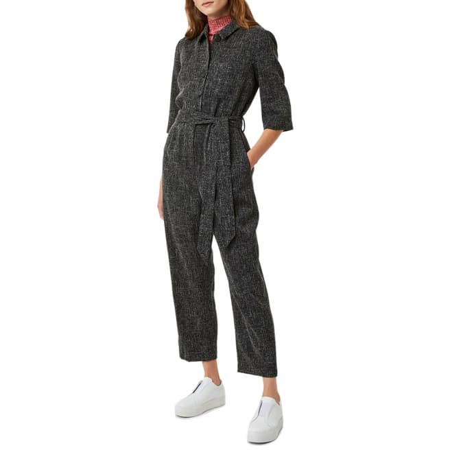 Great Plains Black Modern Tweed Jumpsuit