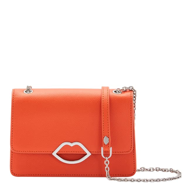 Lulu Guinness Clementine Small Cut Out Lip Polly Bag