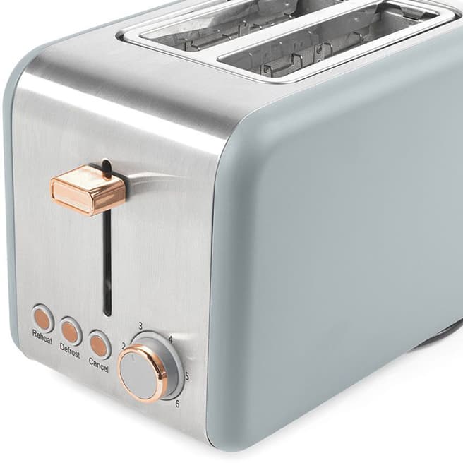 Salter Grey & Rose Gold 2 Slice Toaster