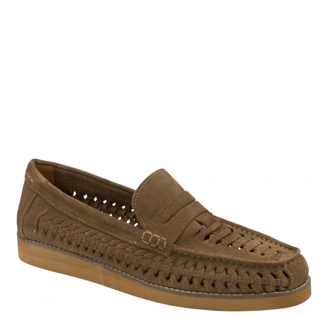 Frank Wright Tan Crosby Suede Loafer