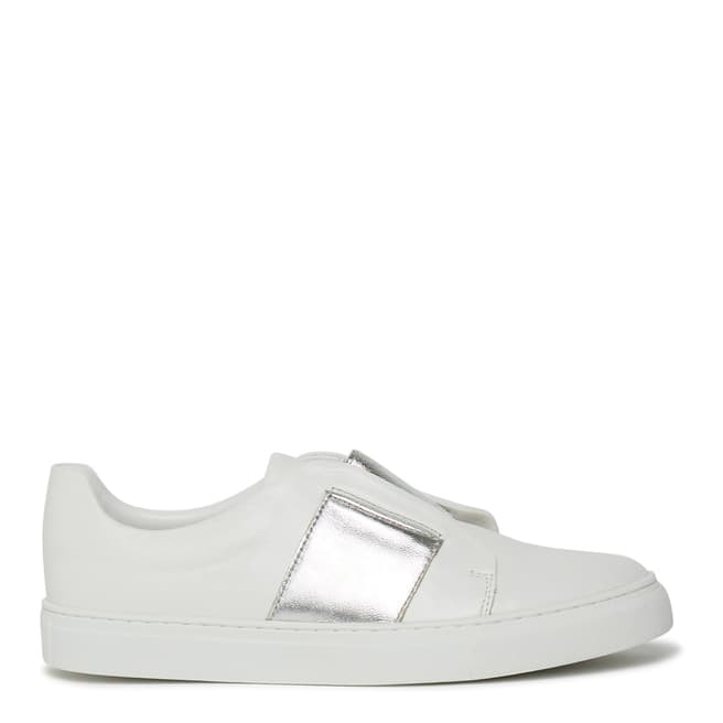 Philip Hog White/Silver Elastic Leather Sneakers