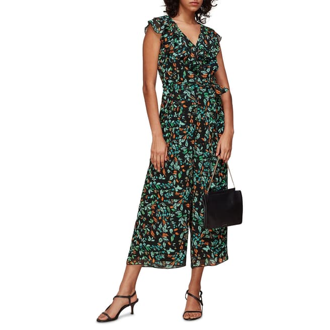 WHISTLES Multi Forest Floral Print Jumpsuit