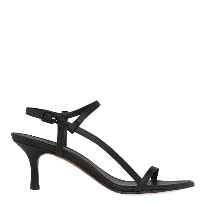 WHISTLES Black Milana Asymmetric Leather Sandals