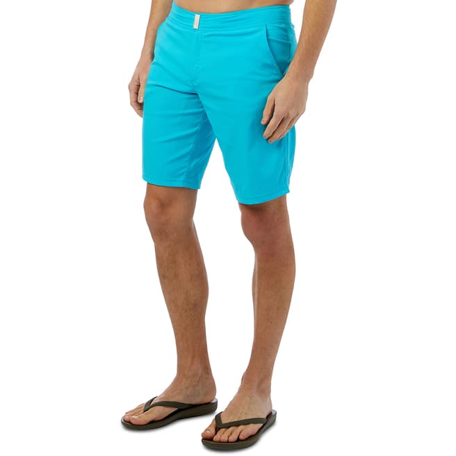 Vilebrequin Turquoise Solid Superflex Meia Swim Shorts