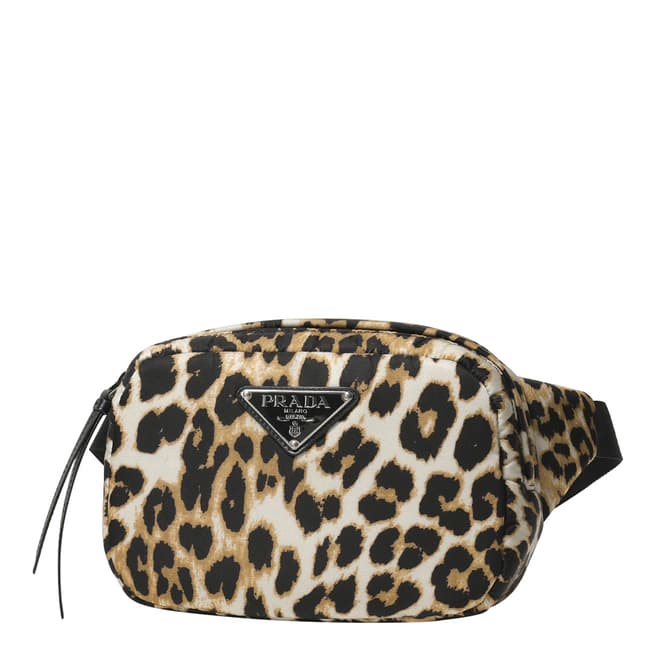 Prada Leopard Nylon Belt Bag