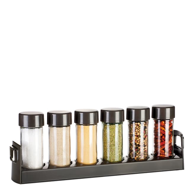 Tescoma 6 Piece Spice Jars In Narrow Stand Set