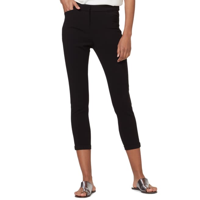 Halston Heritage Black Tapered Stretch Trousers