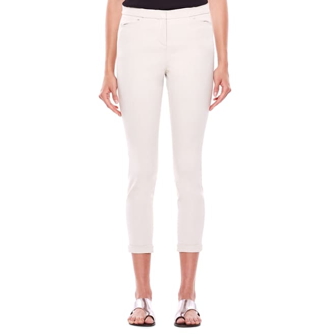 Halston Heritage Baby Pink Tapered Stretch Trousers
