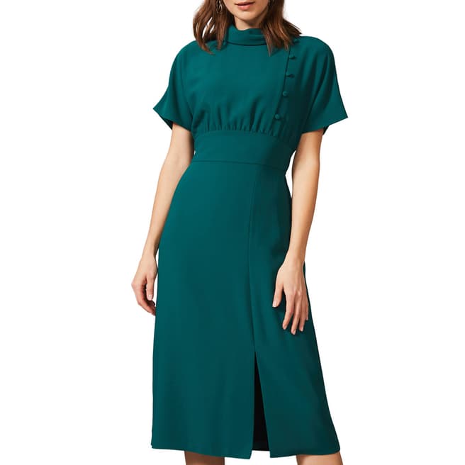 Phase Eight Green Aleandra Button Dress