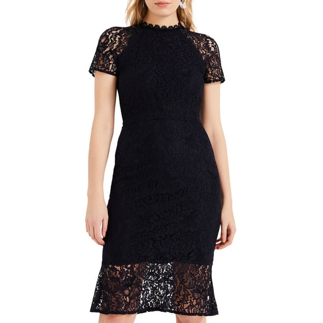 Phase Eight Navy Mabel Lace Dress