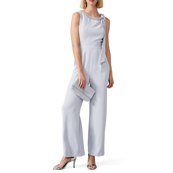 Phase Eight Blue Charity Beaded Jumpsuit
