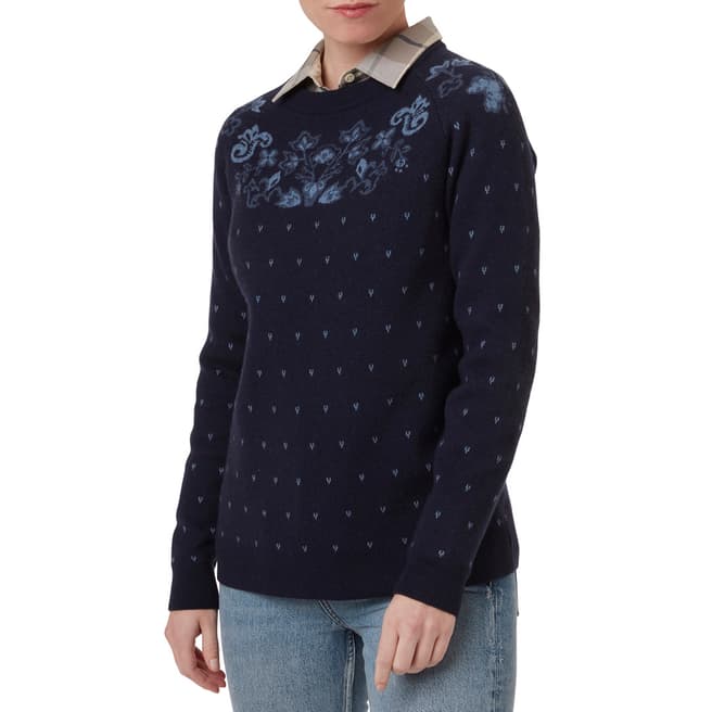 Helly Hansen Womens Navy Wool Knit Sweater