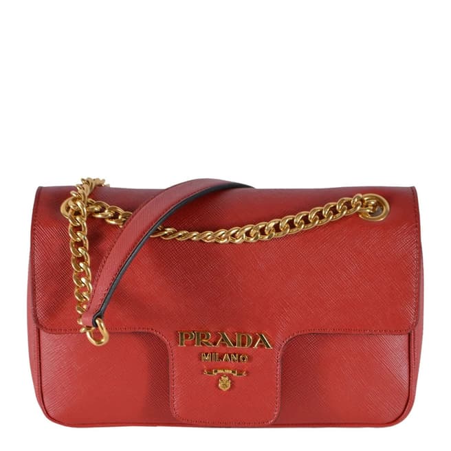 Prada Red Leather Crossbody Bag