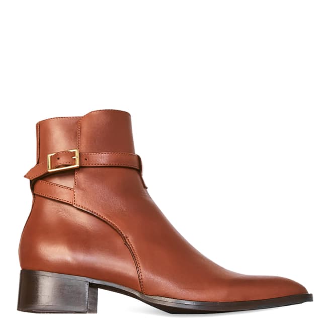 Jigsaw Tan Sloan Leather Ankle Boots