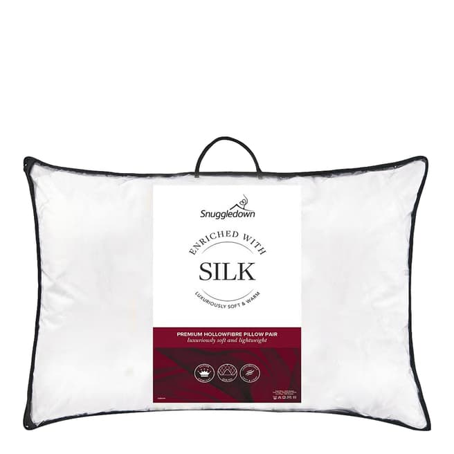 Snuggledown Enriched with Silk Pair of Pillows