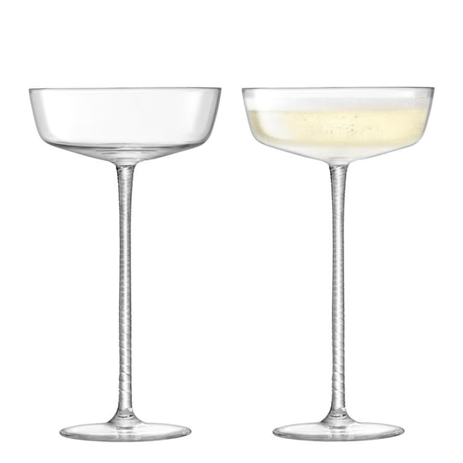 LSA Set of 2 Champagne Theatre Champagne Saucers, 190ml