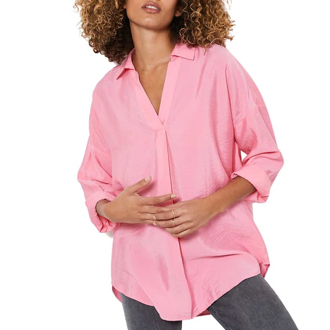 Mint Velvet Pink Oversized Shirt