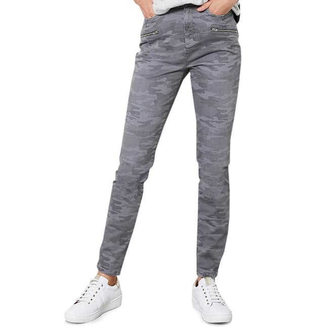 Mint Velvet Jackson Grey Camo Skinny Jeans