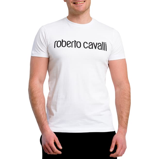 Roberto Cavalli White Classic Logo T-Shirt