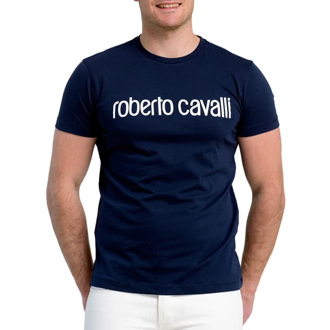 Roberto Cavalli Navy Classic Logo T-Shirt
