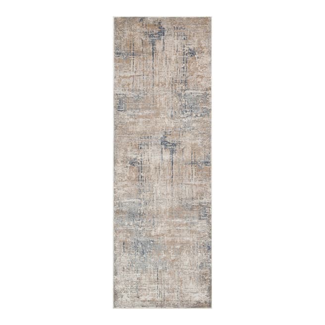 Limited Edition Taupe Blue Luzon Rug 240x80cm