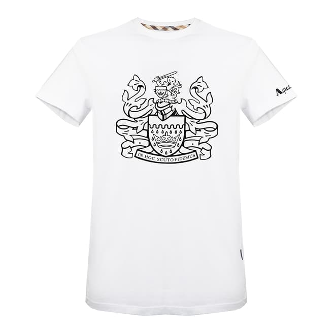 Aquascutum White Crest Logo T-Shirt