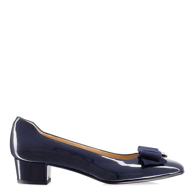 Russell & Bromley Navy Patent Bowline Court Shoes