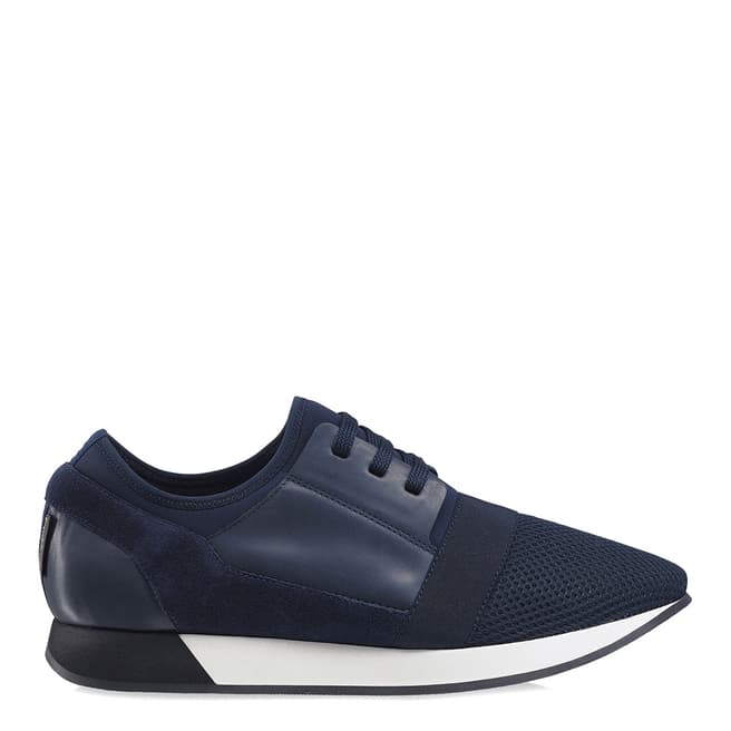 Russell & Bromley Navy Neo Jago Lace Up Sneaker