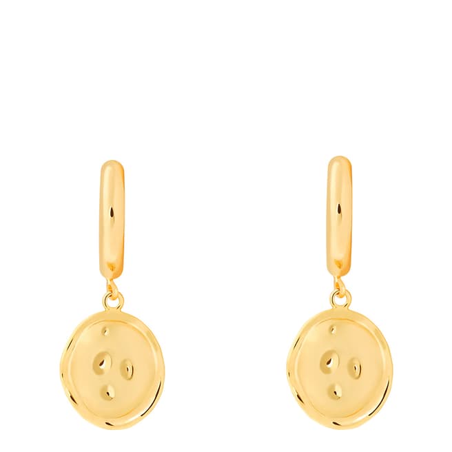 Astrid & Miyu Gold Coin Pendant Chunky Hoops