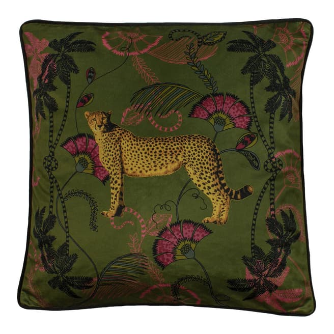 RIVA home Tropica Cheetah Cushion 45 x 45cm in Khaki
