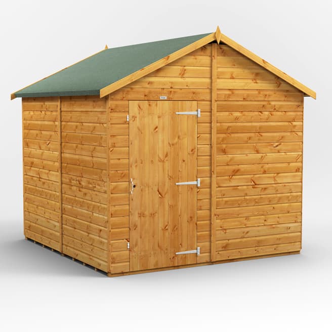 Power Sheds 8x8 Power Apex Windowless Garden Shed