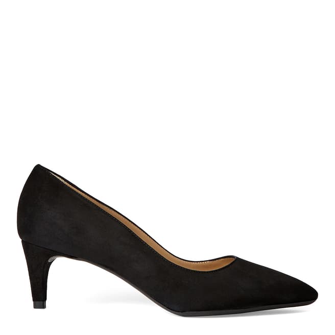 Hobbs London Black Polly Suede Court Shoes