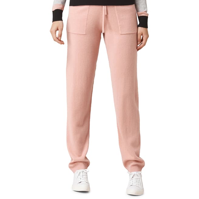 L K Bennett Pink Mika Wool/Cashmere Relaxed Joggers