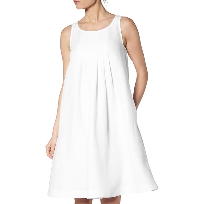 L K Bennett White Brodie Sleeveless Dress